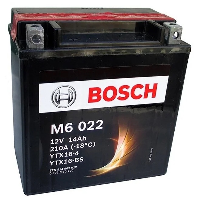 Аккумулятор Bosch 0092M60220 AGM M6 12V 14AH 220A, Bosch